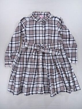 Victory Heart Girls Plaid Shirt Dress Long Sleeve Size 6x